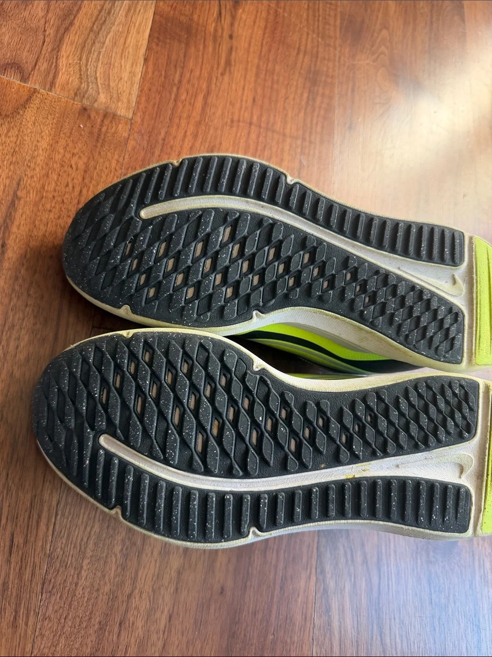Nike Kids Black and Neon Yellow Athletic Sneakers
